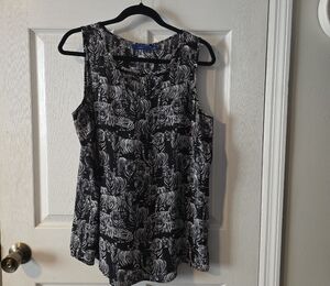 Apt. 9 Monochrome Zebra Print Tank Top
